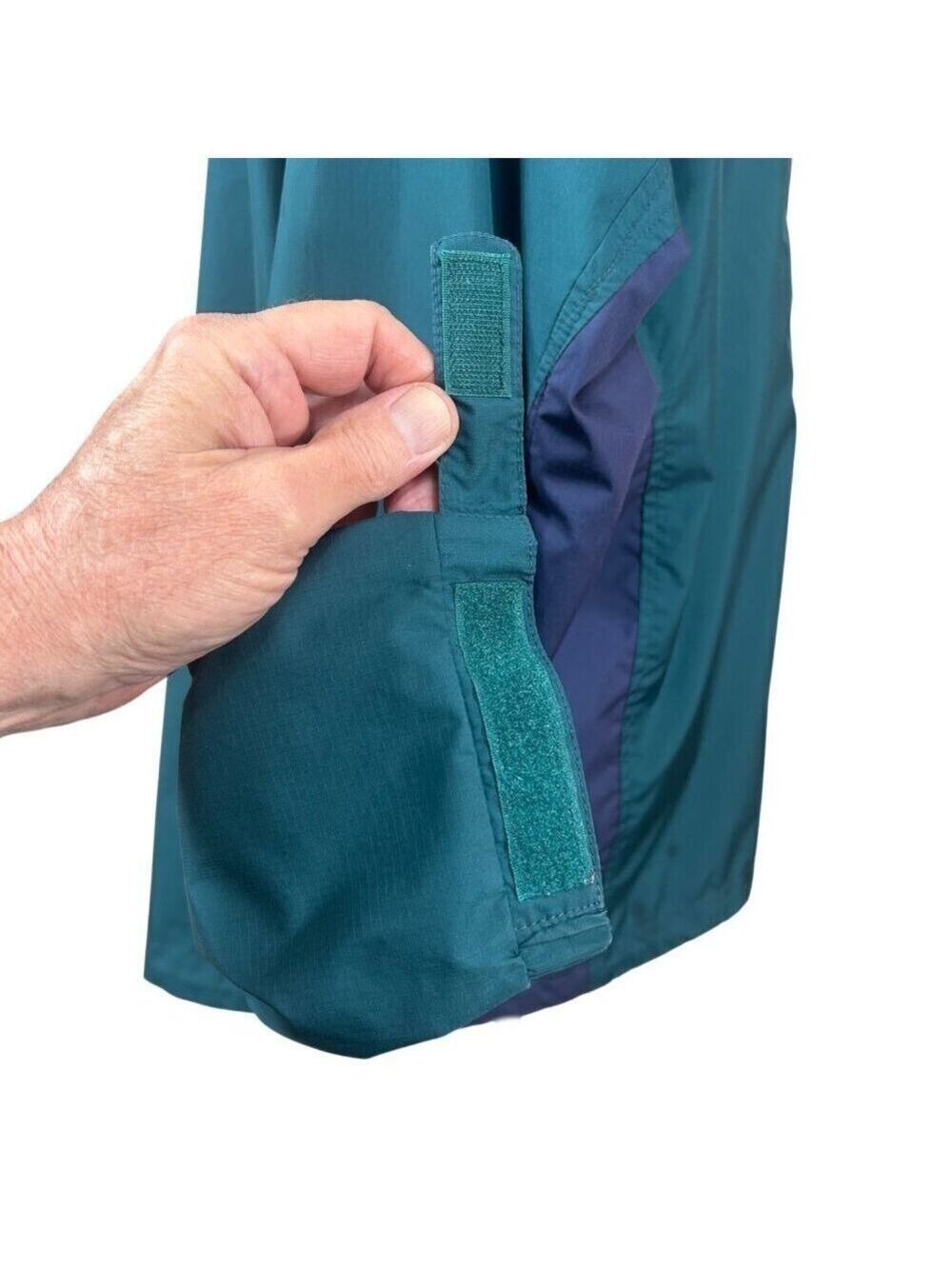 L.L. Bean Men's Blue Teal Full Zip Nylon Packable Windbreaker Size L - Picture 12 of 14